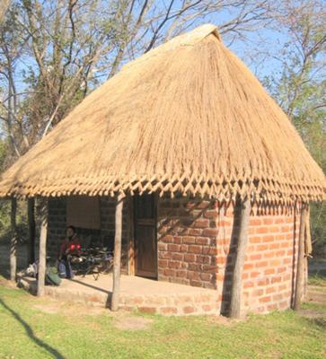 Hut at Crocodile Creek, Livingstone