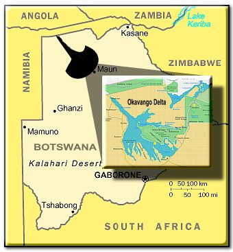 Okavango Delta Map