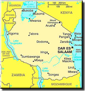 Map of Tanzania