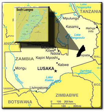 South Luangwa Map