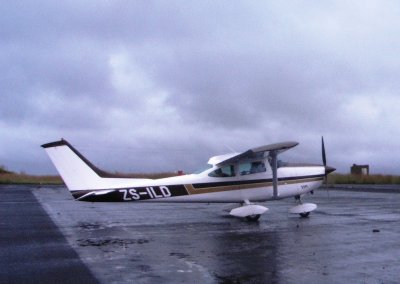 Light aircraft on South Africa runway