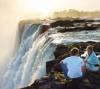 Victoria falls from the top