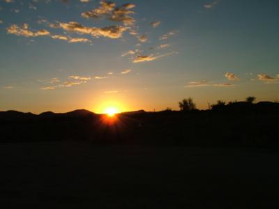 Sunset in the Kalahari