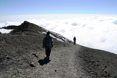 Above the clouds on Mt Kilimanjaro