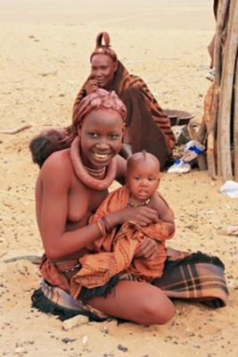 At a Nomadic Himba village reached by quad bike from Serra Cafema