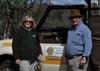Patty & Field on safari with Bearded Heron